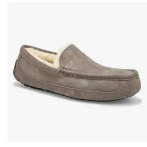 Ugg Ascot Gray Suede DrivingSlipper Shearling Lined Flats Loafers 12