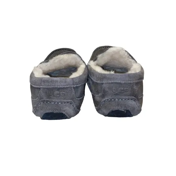 UGG Ascot Grey Suede Moccasin Slip-On Slipper Loafers