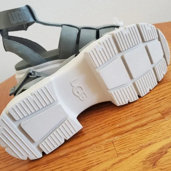 UGG Ashton Strappy Sage Green Leather Sandals Women's Shoe Size 8 New