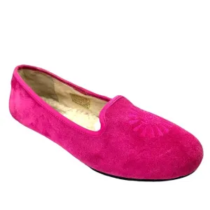 UGG Australia‎ Carey Raspberry Sorbet Suede Sheepskin Flats