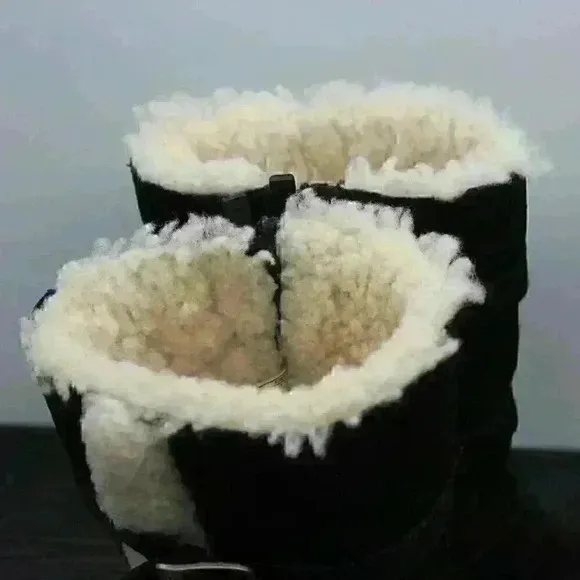 UGG Australia Women's Black Suede Sheepskin Boots
