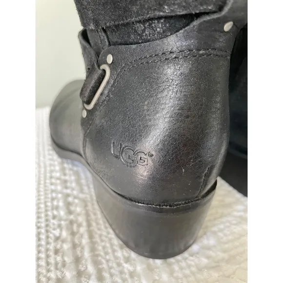 UGG Black Darcie Side Zipper Boots Size 6