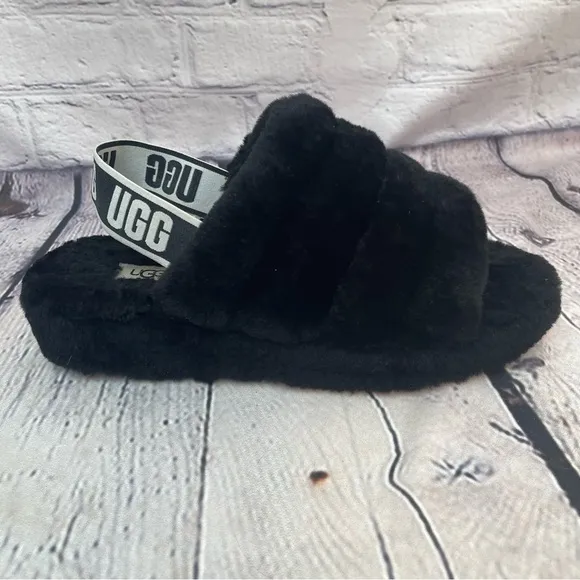 Ugg Black Slides Loafer Sandals Slippers 9