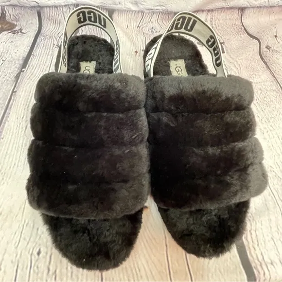 Ugg Black Slides Loafer Sandals Slippers 9