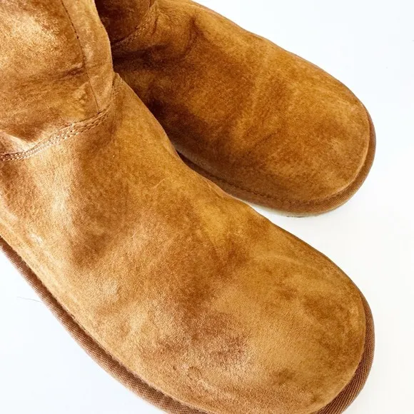 UGG Chestnut Plumdale Tassel Sheepskin Tall Boot Side Zip Women 10 ~ SN 1894
