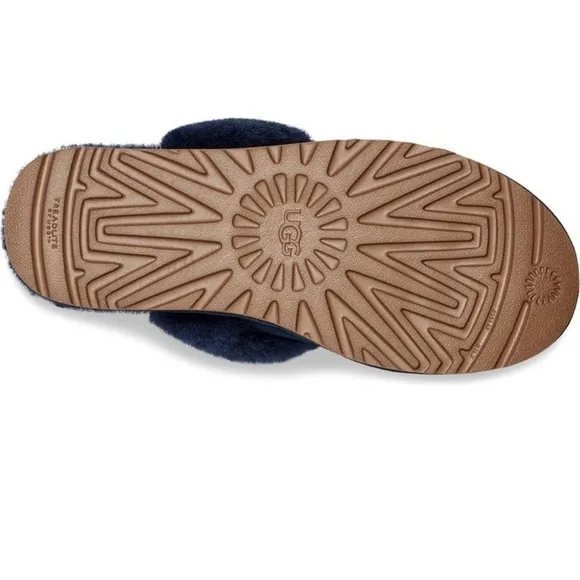 🆕UGG Cozy Genuine Shearling Slide Shoes Slippers*NAVY BLUE* NIB*FAST SHIPPING🎁