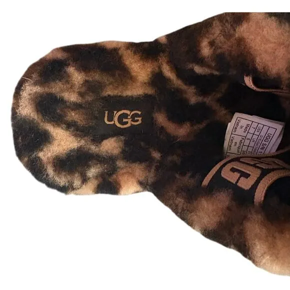 UGG Fluff Yeah Leopard Slides Size 7