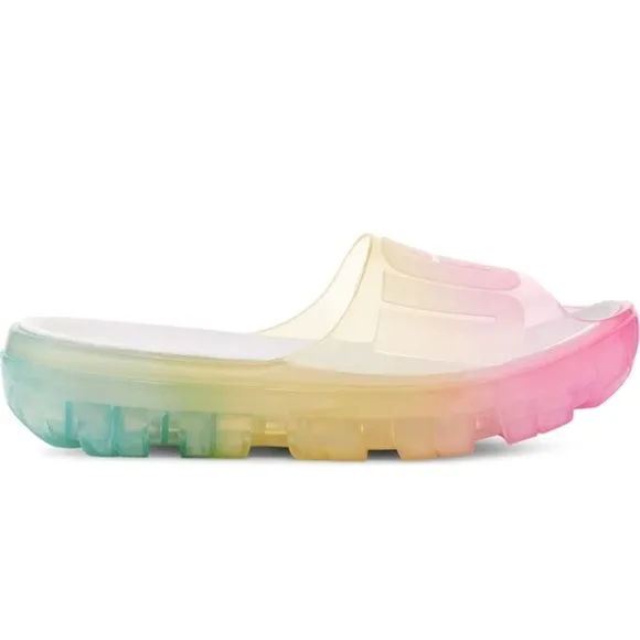 🆕UGG Jella Watercolors Clear Slide Shoes Slippers RAINBOW BLEND 🌈 NIB SZ 8 ❤️