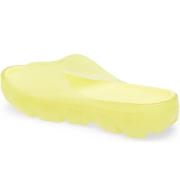 🆕UGG Jella Watercolors Clear Slide Shoes Slippers ☀️SUNNY YELLOW☀️NIB SZ 9 NIB