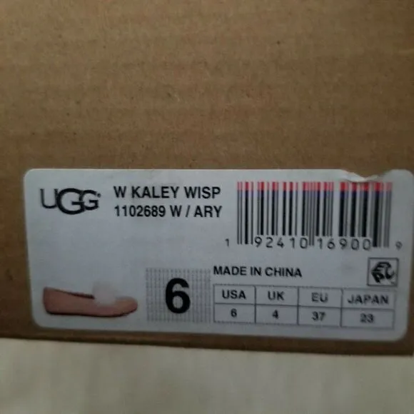 UGG Kaley Wisp Suede Fur Detail Women's Shoes in Arroyo Pink Size 6