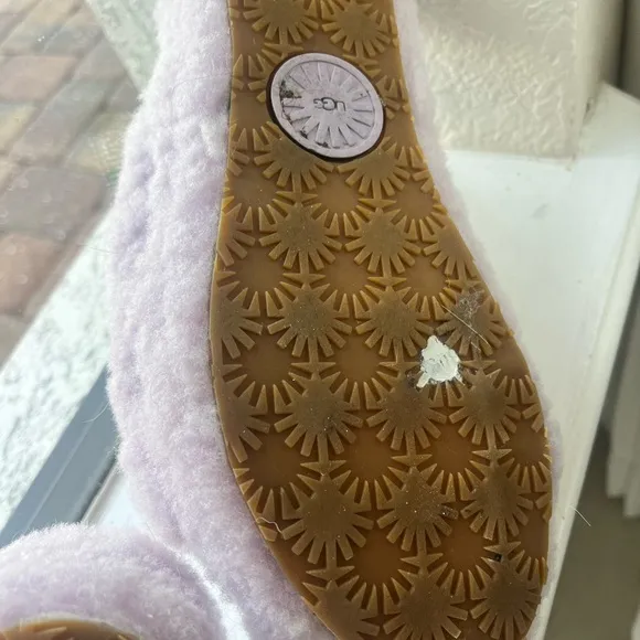 Ugg lilac Fluff Yeah slide glitter platform sequin Ugg logo strapped slippers 6