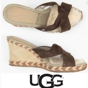 Ugg Margot Heel Wedge Slides Size 10