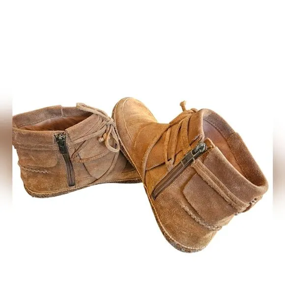 Ugg Moccasin Booties Side Zip Ankle Womens Boots