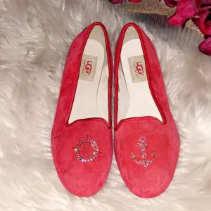 🆕UGG Nautical Crystal Embellished Suede Flat