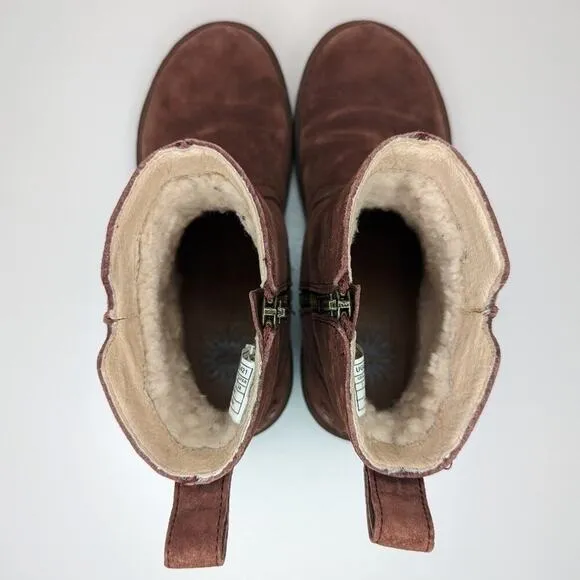 UGG Neevah brown suede leather ankle boots women's size 7