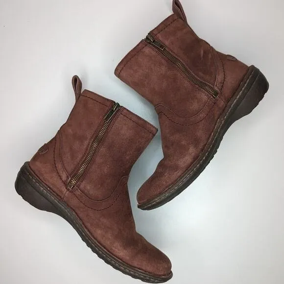 UGG Neevah brown suede leather ankle boots women's size 7