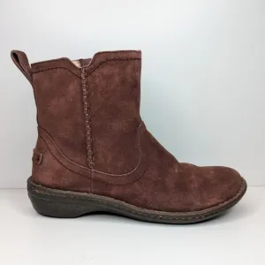 UGG Neevah brown suede leather ankle boots women's size 7