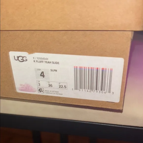 UGG Pink Fluffy Slipper Slides