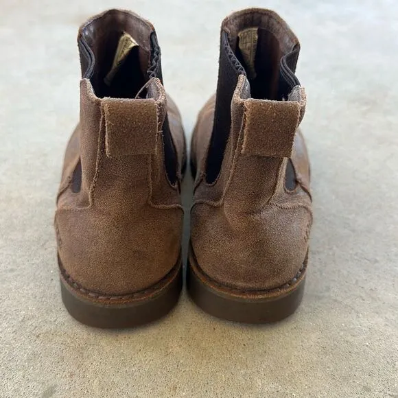 UGG Suede Brown Leather Chelsea Boots Kids Size 3