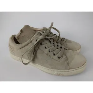 UGG Suede Leather Lace Up Sneakers Casual Flats #1005484 Womens Size US 6.5