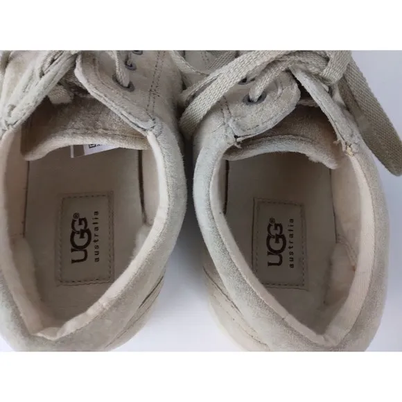 UGG Suede Leather Lace Up Sneakers Casual Flats #1005484 Womens Size US 6.5