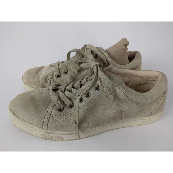 UGG Suede Leather Lace Up Sneakers Casual Flats #1005484 Womens Size US 6.5