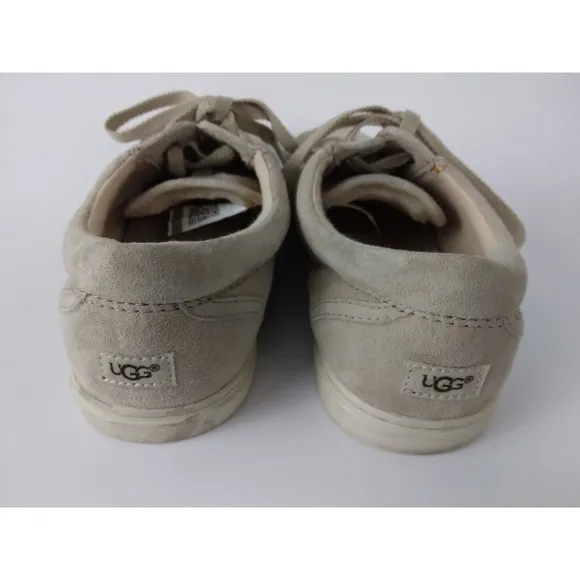 UGG Suede Leather Lace Up Sneakers Casual Flats #1005484 Womens Size US 6.5