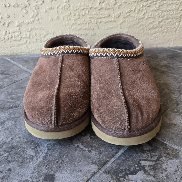 UGG Tasman clog slippers slides brown sheepskin size 9