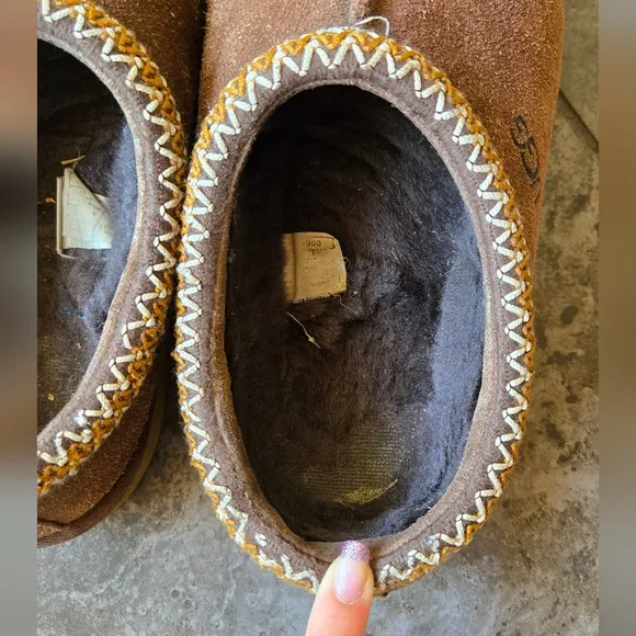 UGG Tasman clog slippers slides brown sheepskin size 9