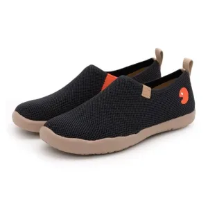 UIN Knitted Dark Black Toledo I Womens Size 9.5 Slip On Shoes Loafers Neutral
