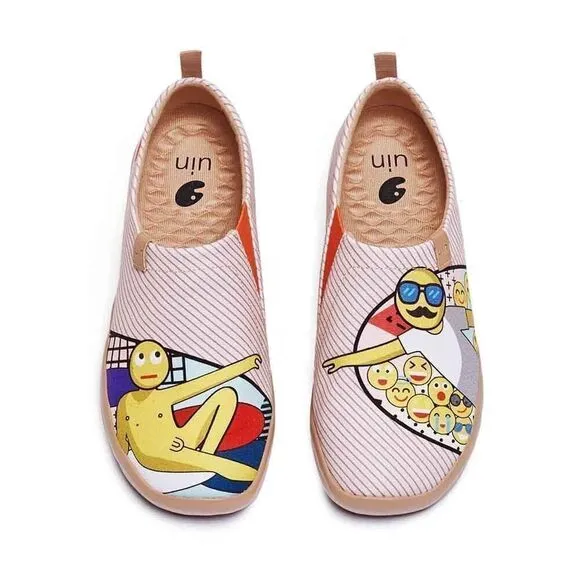UIN Men's Casual Loafers Canvas Comfort Soft Walking Shoes (Don't Leave Me)