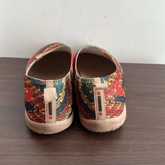 UIN Men's Casual Walking Travel Shoes Slip On Knitted Loafers Indian Soul Sz 9.5