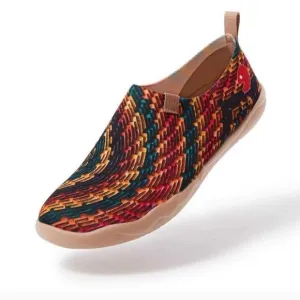 UIN Men's Casual Walking Travel Shoes Slip On Knitted Loafers Indian Soul Sz 9.5