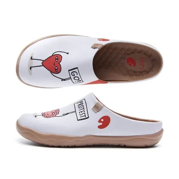UIN Men's Mules Comfort Shoes Casual  slippers (Love Wins Malaga )
