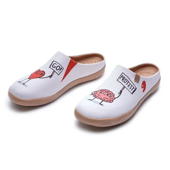 UIN Men's Mules Comfort Shoes Casual  slippers (Love Wins Malaga )