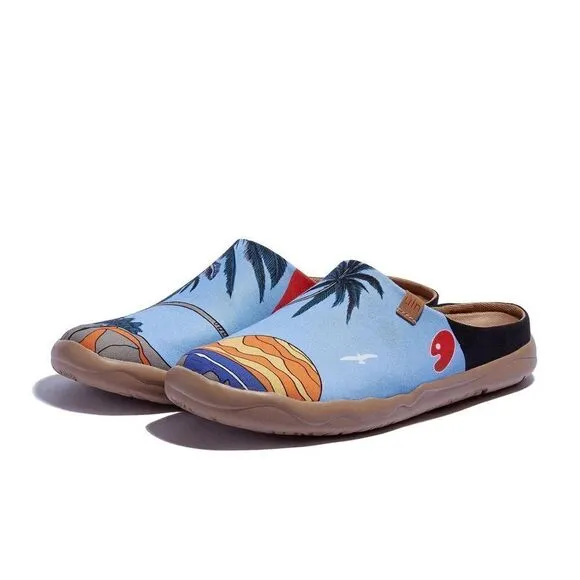 UIN Men's Mules Comfort Canvas Upper shoe (Vacay Time Malaga )