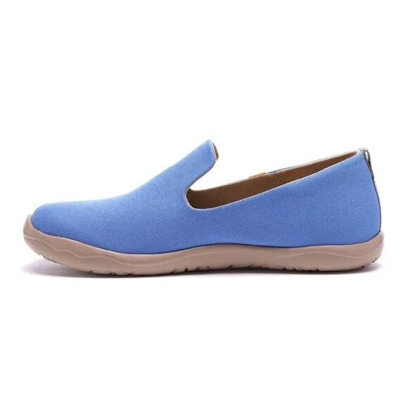 UIN Men's Slip Ons Comfort Walking Casual Shoes (Barcelona Canvas Denim Blue)