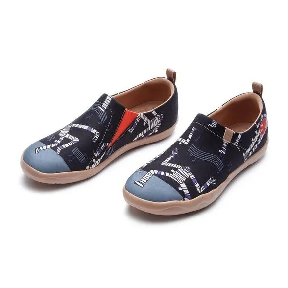 UIN Men's Walking Shoes Canvas Upper Loafers ( Dance Battle Toledo I)