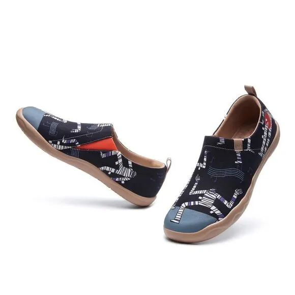 UIN Men's Walking Shoes Canvas Upper Loafers ( Dance Battle Toledo I)