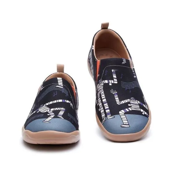 UIN Men's Walking Shoes Canvas Upper Loafers ( Dance Battle Toledo I)