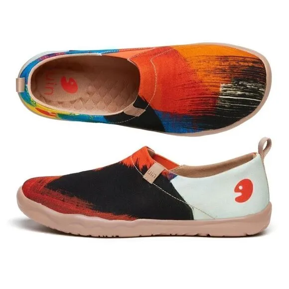 UIN Men's Walking Shoes Slip On Canvas Casual Comfort Loafers (Brutalism)