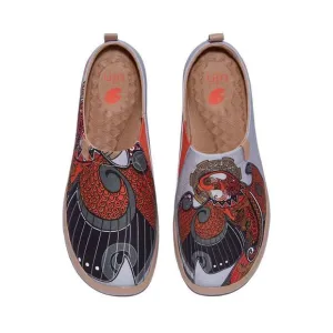 UIN Men's Walking Travel Shoes Canvas Casual Comfort Loafers (The Flame Falcon)