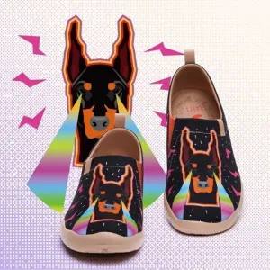 UIN Men's Loafers Painted Shoes Slip On Canvas Walking Shoes (Look At Me)