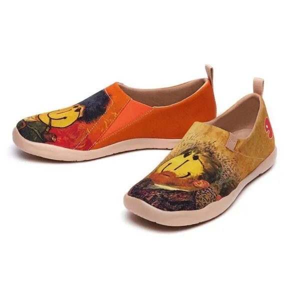 UIN Men's Loafers Painted Shoes Slip On Canvas Walking Shoes (Vincent Toledo)
