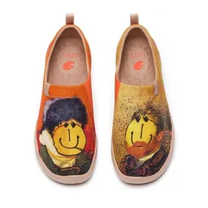 UIN Men's Loafers Painted Shoes Slip On Canvas Walking Shoes (Vincent Toledo)
