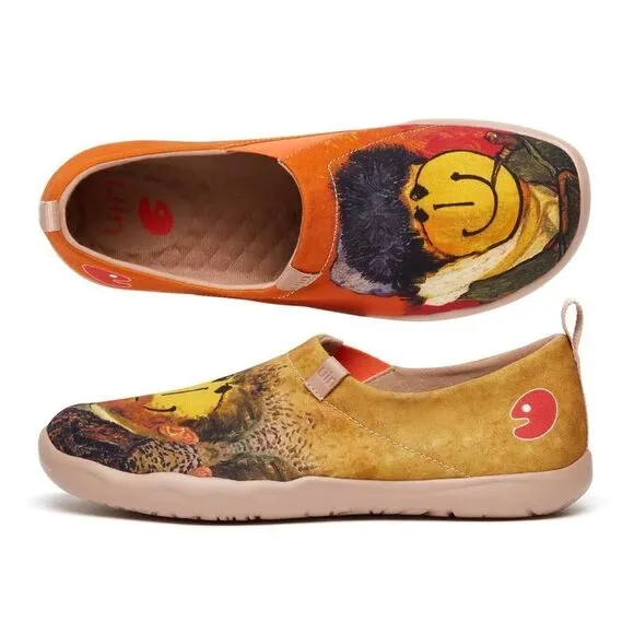 UIN Men's Loafers Painted Shoes Slip On Canvas Walking Shoes (Vincent Toledo)