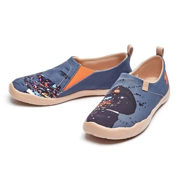 UIN Men's Loafers Shoes Slip On Canvas Walking Shoes (Jazz Passion)
