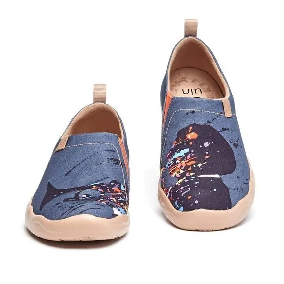 UIN Men's Loafers Shoes Slip On Canvas Walking Shoes (Jazz Passion)