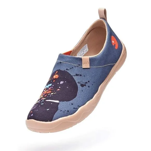 UIN Men's Loafers Shoes Slip On Canvas Walking Shoes (Jazz Passion)