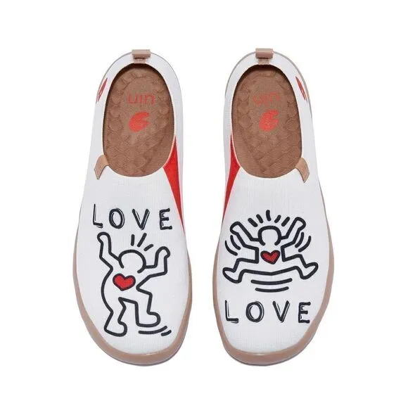 UIN Men's Slip Ons Canvas Flats Casual Loafers Shoes (True Love Toledo I)